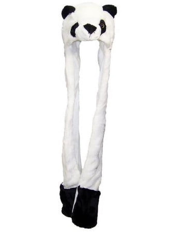 Plush Fleece Animal Hat PANDA with Mittens cute warm winter gift