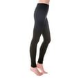 thumbnail image 1 of Plush Fleece-Lined High Waisted Matte Spandex Leggings Black, 1 of 3