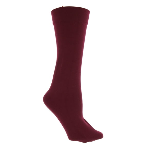 Plush Fleece Lined Women's Knee High Socks - Burgundy - Onesize
