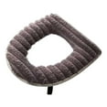 thumbnail image 1 of Plush Fleece Toilet Seat Cover with Zipper | Winter Warm Toilet Pad | Thickened Insulating Toilet Ring | Universal Fit for Standard Toilets | Soft Velvet Bathroom Accessory, 1 of 5