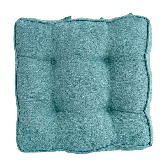 Plush Floor Cushion 18x18x4 Inch Thickened Tufted Mat for Tatami Office Chair Home Decor Khaki Yellow Blue