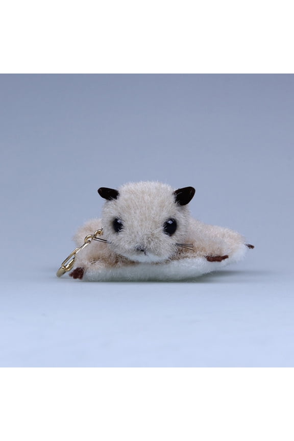 Plush Flying Squirrel Bag Charm, Stuffed Animal Keychain