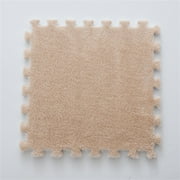 Plush Foam Floor Mat Square Interlocking Carpet Tiles,Easy DIY Installation for Home Playroom Decor,11.8 x 11.8 Inch