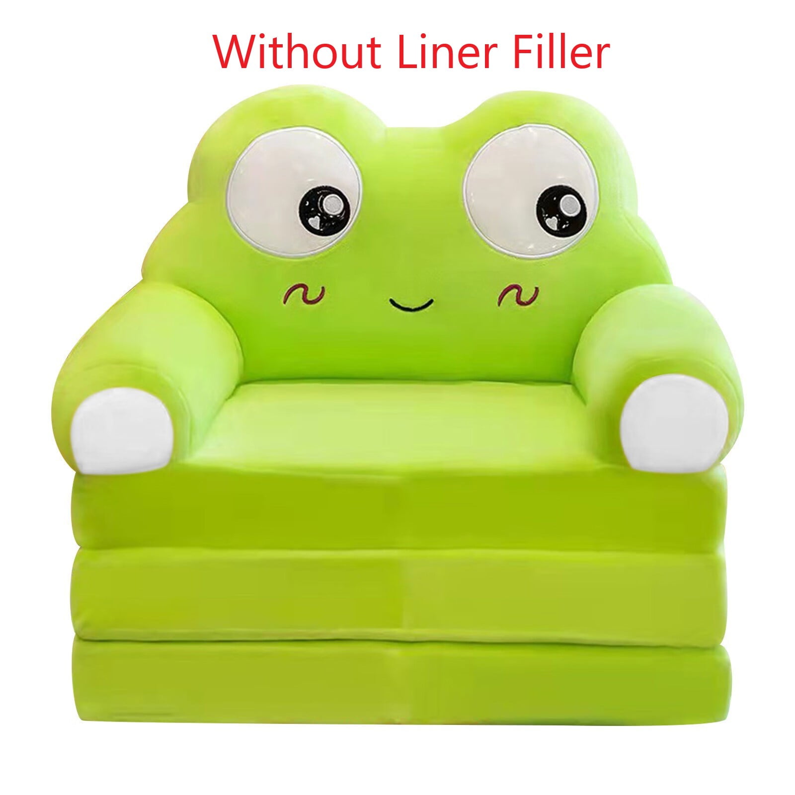 Plush Foldable Kids Backrest Armchair 2 in 1 Children Sofa Cartoon Flip