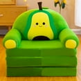 thumbnail image 1 of Plush Foldable Kids Sofa Backrest Armchair 2 In 1 Foldable Children Sofa Cute Cartoon Lazy Sofa Children Flip Open Sofa Bed For Living Room Bedroom Without Liner Filler Cushion Easy To Use, 1 of 4