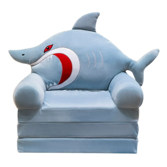 Plush Folding Children'S Sofa Backrest Armchair 2 In 1 Folding Children'S Sofa Cute Cartoon Lazy Sofa Without Padding Or Padding Core Pillow Case Home Decor