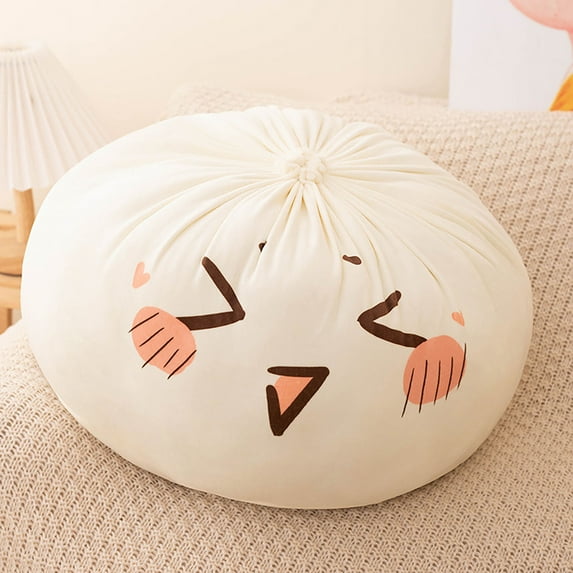 Plush Food Pillow, Cute Dumpling Bun Plush Toy, Soft Stuffed Animal Pillow for Sofa Bed Decor Gift(A)
