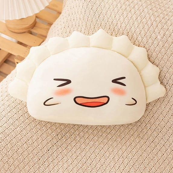 Plush Food Pillow, Cute Dumpling Bun Plush Toy, Soft Stuffed Animal Pillow for Sofa Bed Decor Gift(C)