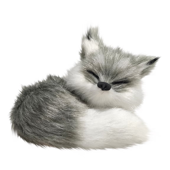 Plush Fox Ornament Handcrafted Model Creative Sculpture, Soft Stuffed Animal Toy With Plush & Pp Cotton, Easy To Clean, Perfect For Christmas, Holidays, Birthdays,