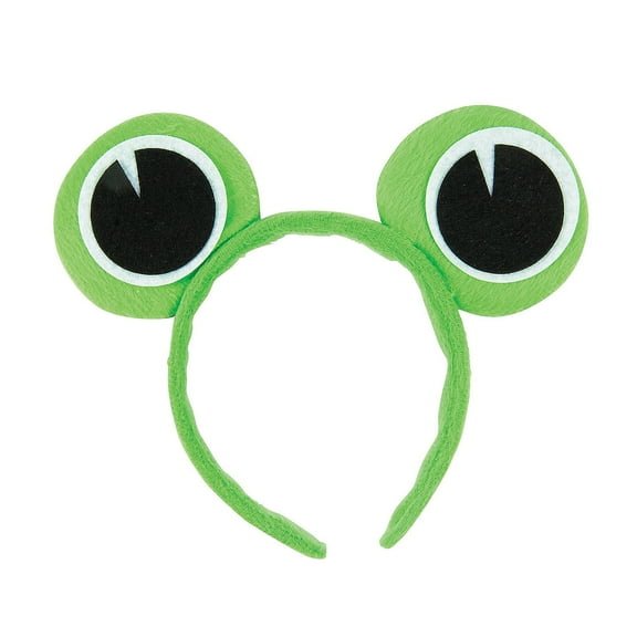 Fun Express Plush Frog Eye Headband Set - Fun & Playful Headbands for Kids - Ideal for Parties Costumes Dress-Up & Special Occasions Perfect for Theme Events & Celebrations - 6 Pieces