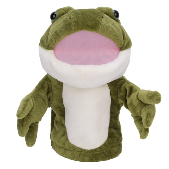 Plush Frog Hand Puppets Story Time Short Plush Toys Dolls for Kid Baby 11.8inch For 3-6 Year Old