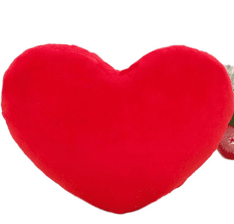Plush Furry Decorative Pillow Valentine's Day Heart Pillow Fluffy Heart