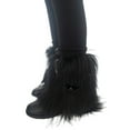 thumbnail image 1 of Plush Furry Leg Warmers for Women Teens Dark Punk Grunge Eyelets Strap Fuzzy Boot Covers for Festivals and Themed Event, 1 of 9
