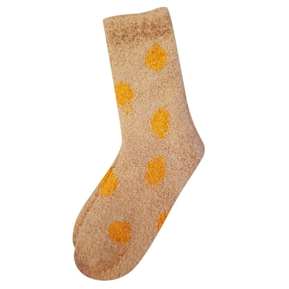 Plush Fuzzy Socks for Women Fluffy Cozy Slipper Socks Fall Thanksgiving Birthday Gifts Fall Winter Christmas Warm Home Slipper Socks Khaki