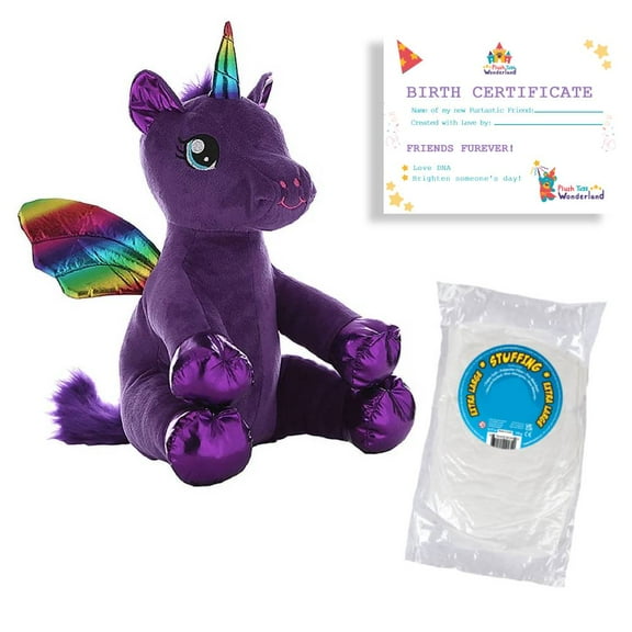 Plush Gear 8" Luna Purple Winged Unicorn Plush Soft & Magical Gift