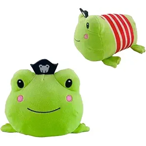 Plush Gear Lil Huggy Pirate Frog 8" Plush, Soft Stuffed Animal Toy, Adorable Collectible Cuddly Doll