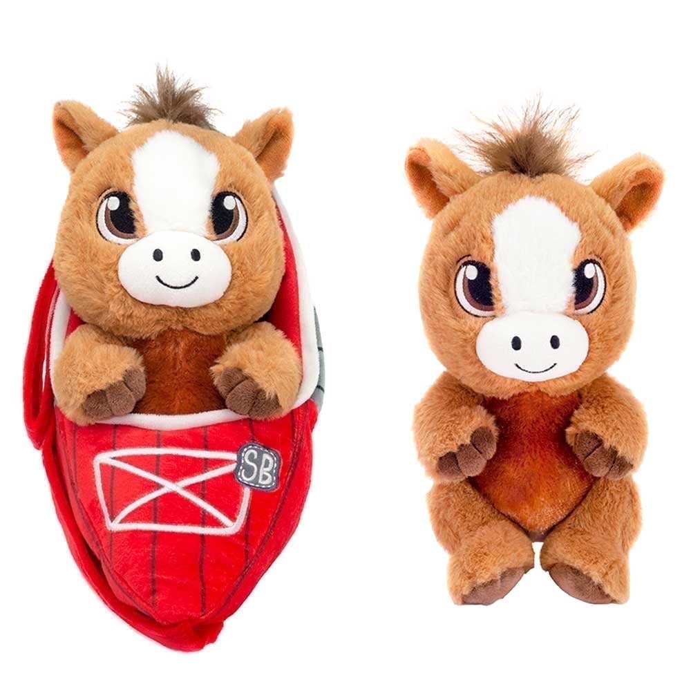 Plush Gear Swaddle Babies 9.5" Cuddle Horse Soft Plush Stuffed Animal Toy for Newborns