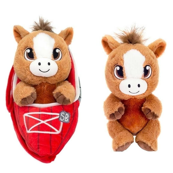 Plush Gear Swaddle Babies 9.5" Cuddle Horse Soft Plush Stuffed Animal Toy for Newborns