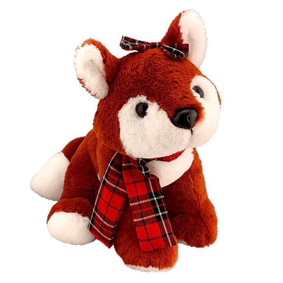 Plush Gear Frolic The Fox with Reindeer PJ for Stuffed Animal Outfit - 16 inch Make Own Plushie Teddy Bear Adorable Clothes, Gift for Kids