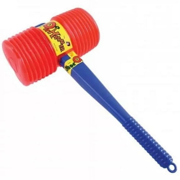 Plush Gear Giant Squeaky Hammer 15.5" Red and Blue Plastic Squeaky Toy