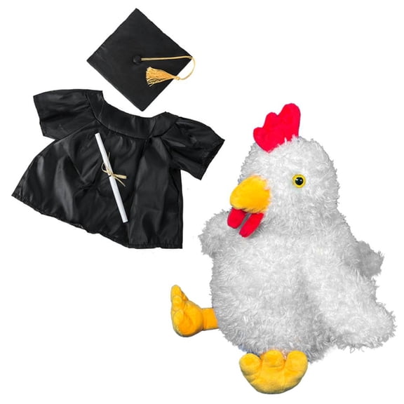 Plush Gear Henrietta the Hen Plush 16 Inch Stuffed Animal with Graduation Gown Soft Graduation Gift For Kids