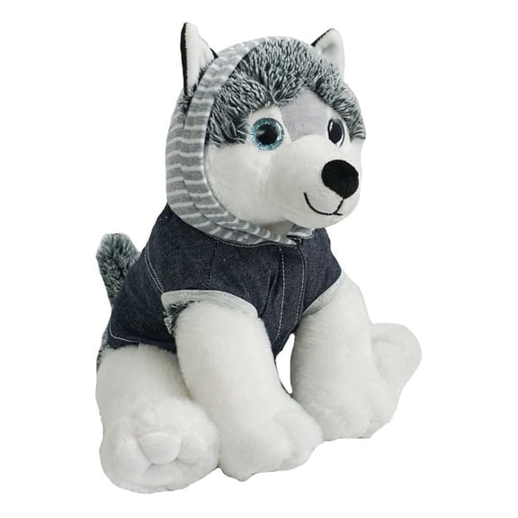 Plush Gear Jean Vest & Striped Hoodie for 14-18 inch Sitting Plush Animals