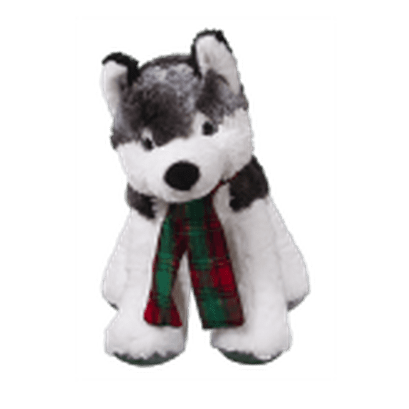 Klondike The Husky 16" Plush Stuffed Animal Dog Toy Soft Siberian Husky Plush Gift for Kids and Collectors