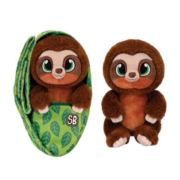 Plush Gear Swaddle Babies 9.5" Plush Cuddle Sloth Stuffed Animal Soft Toy for Kids and Toddlers