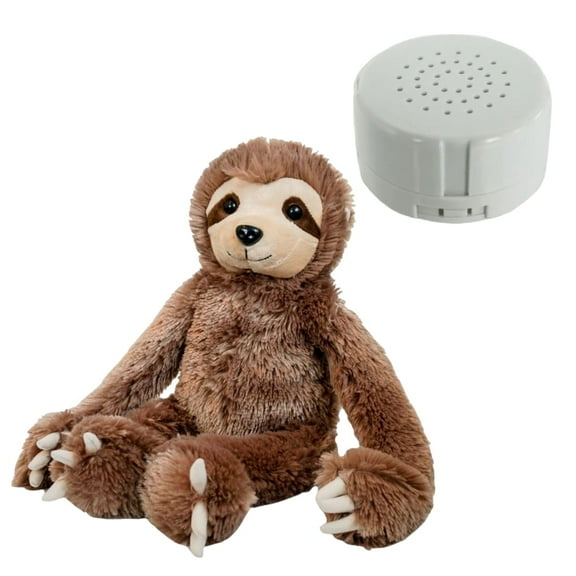 Plush Gear Sylas the Sloth 16 Inch Stuffed Animal Toy with Recorder - Soft & Playful Adorable Plushie Wild Slow Creature Recordable Teddy Bear Plush Toy, lovable Gift for Kids
