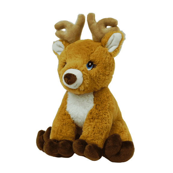 Plush Gear 8" Brix the Buck  Small Soft Stuffed Deer Plush Toy for Kids, Woodland Animal Gift