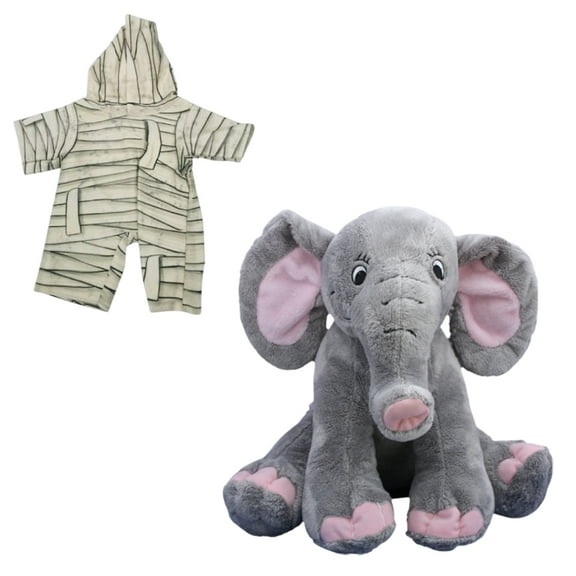 Plush Gear Trunks The Elephant 16-Inch Stuffed Toy and Mummy Morph Suit Out-of-This-World Halloween Playtime Ideal Aorable Gift for Toddlers
