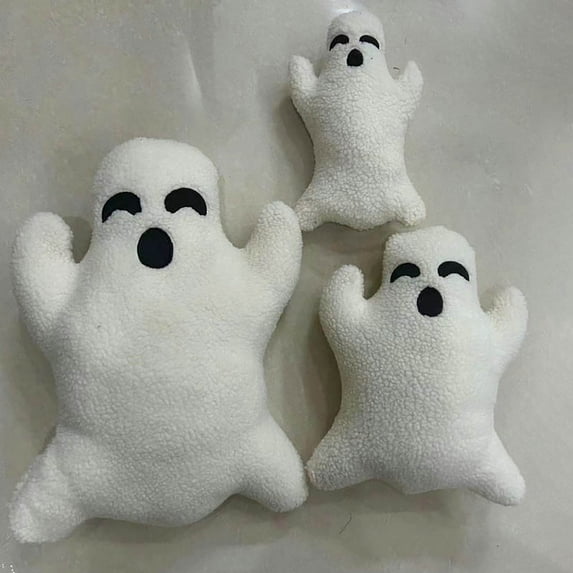 Plush Ghost Pillow Halloween Home Decor Cushion - Squishy Sofa Bed Accent Decoration Holiday Gift All-Ages Comfort Support​(B)