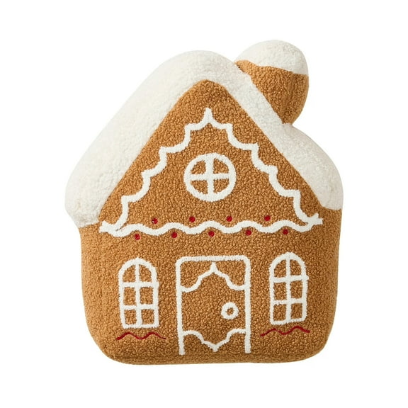 Plush Gingerbread House Throw Pillows: The Embroidery Are Extremely Exquisite,Making Them The Top Choice For Christmas Home Appearance