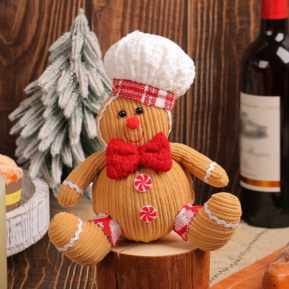 Plush Gingerbread Man Decorations Ornaments,Gingerbread Man Pendant Plush Hanging Christmas Decor Pendants for Xmas Home Party Holiday Decorative,Stocking Stuffer