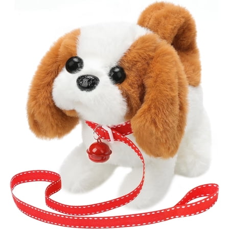 Plush Golden Retriever Toy Puppy Electronic Interactive Dog - Walking, Barking, Tail Wagging, Stretching Companion Animal for Kids Toddlers
