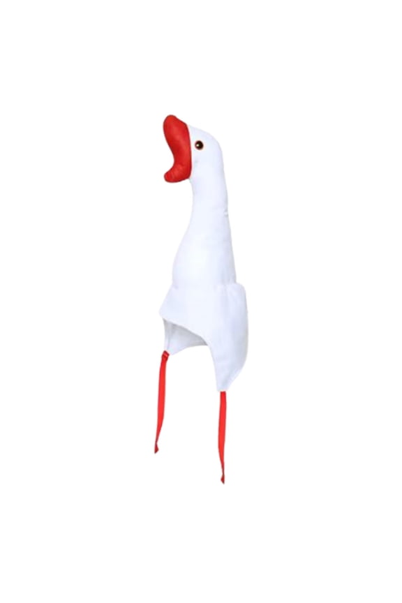 Plush Goose Hat Animal Headwear Long Neck Goose Hat Cozy PP Cotton Filler for Carnival Stage Show Performance