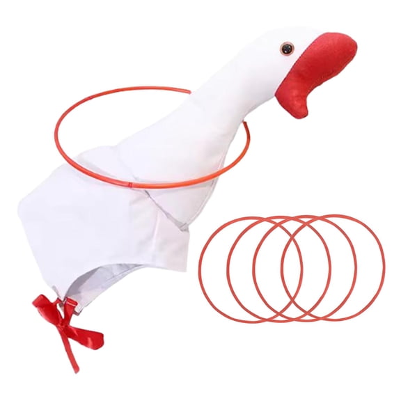 Plush Goose Hat Stuffed Animal Headwear Long Neck Design Warm Winter Cap for Carnival Cosplay and Holiday Photo Props