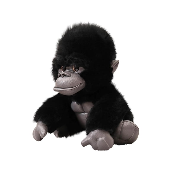 Plush Gorilla Stuffed Animal Companion Soft Hugging Monkey Decorative Collectible Ape 8 in Plushie for Display and Comfort Black