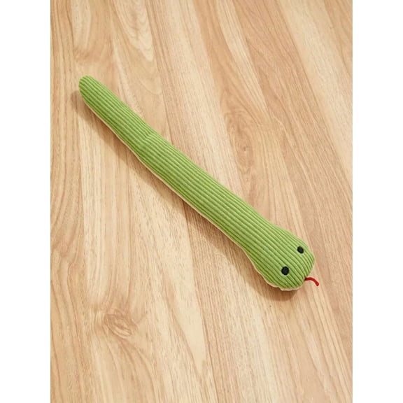 Plush Green Snake Crinkle Toy For Cats And Dogs - Small Size