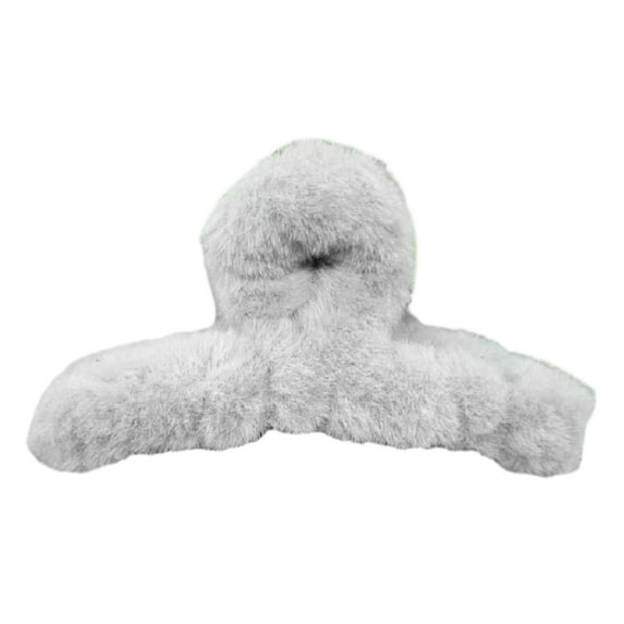 Plush Hair Claw Clip Fuzzy Non Slip Strong Hold Elegant Solid Color Large Fall Winter Women Long Thick Thin Curly Hair Clamp Fashion Hair Accessories