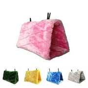ZOIUYTRG Plush Hammock Hanging Cave Cage Hut Tent Bed Bird Parrot Conure Toy