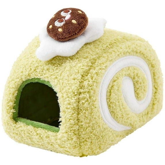 Plush Hamster House Small Animal Cage Small Pet Nest Pet Toy Hiding House Cute Desserts Cake Plush Hamster Bed for Rat