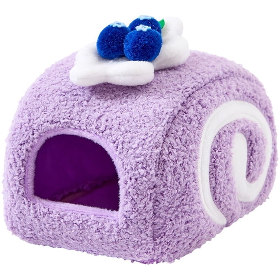 Plush Hamster House Small Animal Cage Small Pet Nest Pet Toy Hiding House Cute Desserts Cake Plush Hamster Bed for Rat