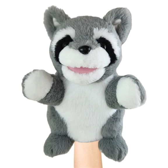 Plush Hand Puppet Toy with Movable Open Mouth Soft Interactive Storytelling Puppet Doll for Toddlers Parent Child Classroom Role Play Game Style L