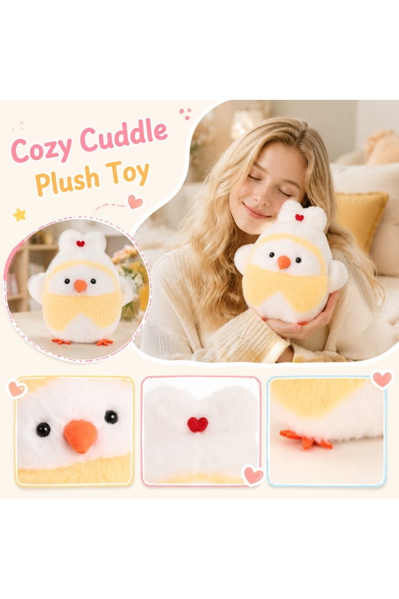 Plush Hanging Bag Charm, Cute Stuffed Animal, Chicken Plush, Gift for Girlfriend, Soft Fluffy 4X2.5 Inch Small Stuffed Chick Pendant for Backpacks, Handbags, Keychains, Holiday