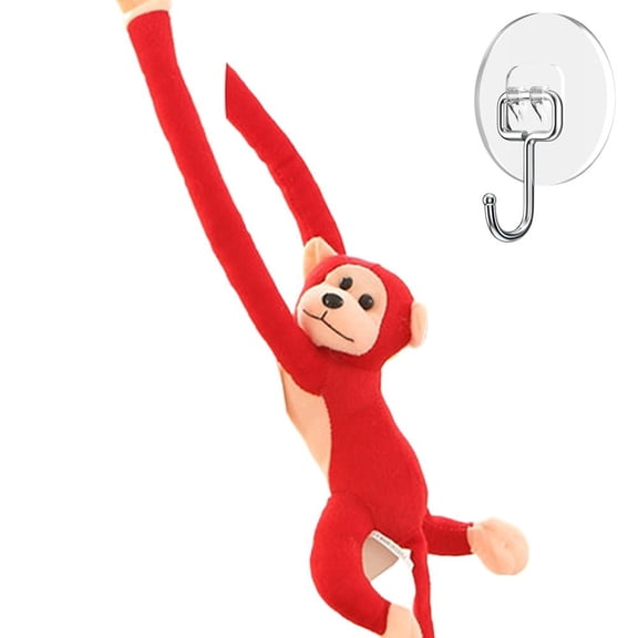Plush Hanging Monkey Stuffed Animal for Kids and Adults, Home and Car Decoration, Made of Cotton and Plush