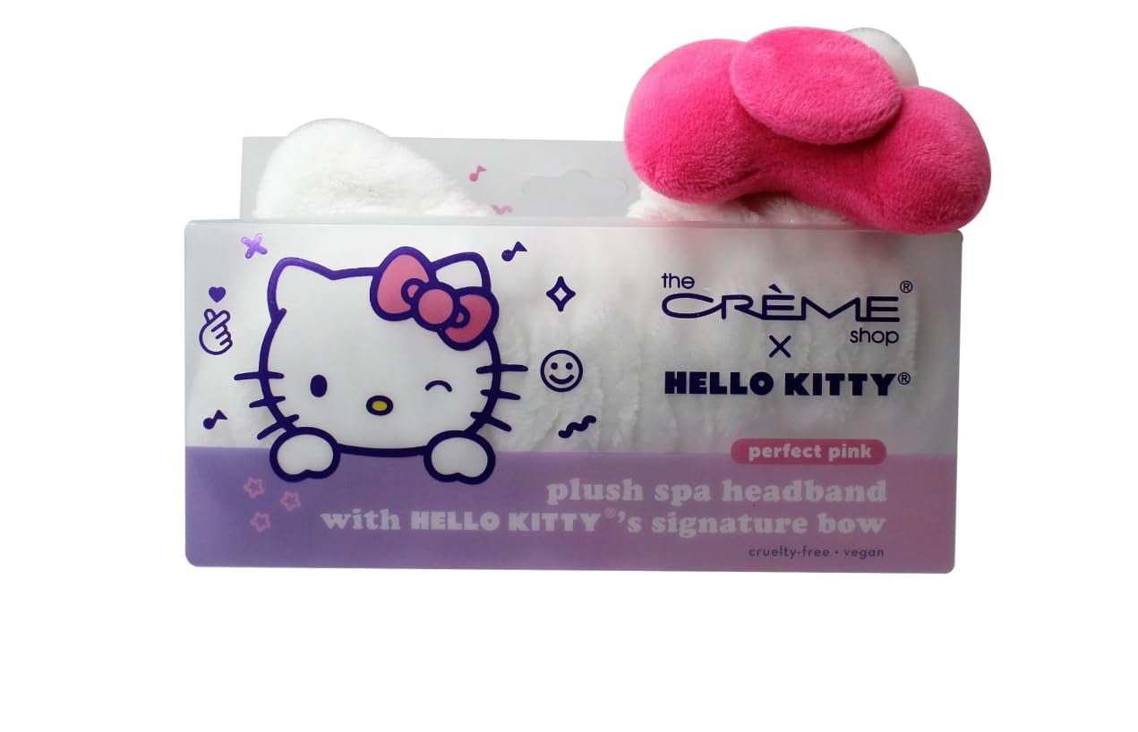 THE CRME SHOP Plush Headyband w/Signature Bow - Perfect Pink