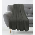 thumbnail image 1 of Plush Heaven Chevron Throw Black, 1 of 3