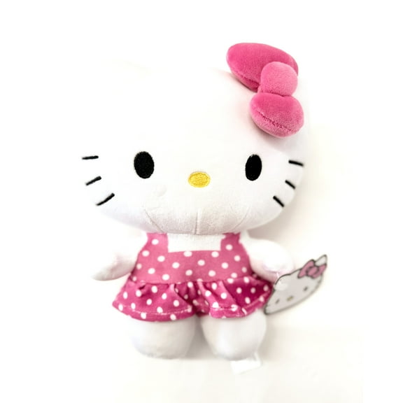 Plush - Hello Kitty - Pink Polka Dot Pattern 12"