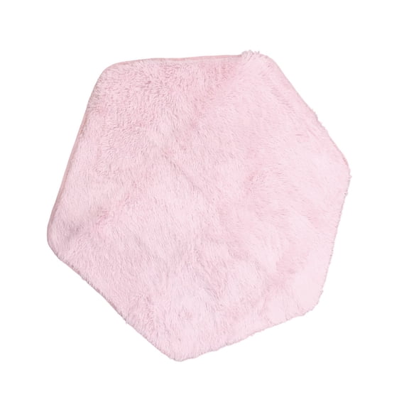 Plush Hexagon Play Mat for Baby Crawling, 55.12x55.12 Inch Large Soft Rug for Nursery Floor Cover, Kids Tent Bedroom Decor, Cushioned Activity Blanket